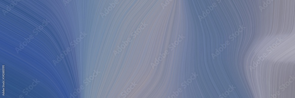 Aufkleber abstract surreal designed horizontal header with light slate gray, dark slate blue and dark gray colors. fluid curved flowing waves and curves for poster or canvas