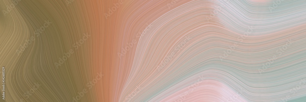 Aufkleber abstract colorful header design with silver, pastel brown and rosy brown colors. fluid curved lines 