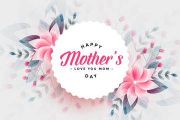 happy mothers day beautiful flower background design