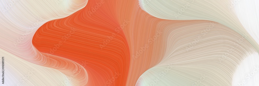 Poster abstract dynamic horizontal header with pastel gray, coffee and light gray colors. fluid curved flow