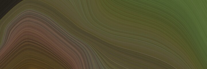 abstract flowing header design with dark olive green, very dark green and pastel brown colors. fluid curved lines with dynamic flowing waves and curves for poster or canvas