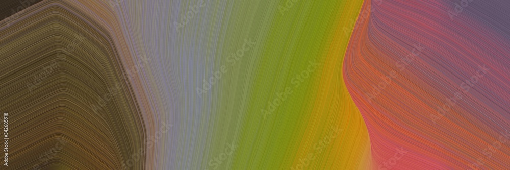 Poster abstract surreal banner with pastel brown, coffee and light slate gray colors. fluid curved lines wi