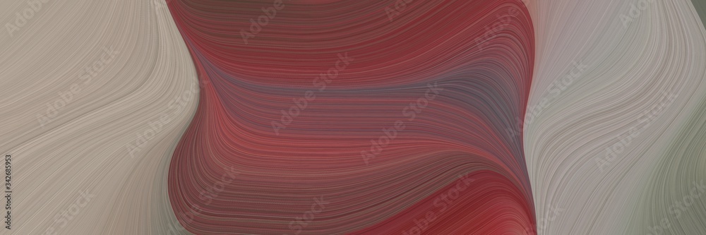 Poster abstract surreal header design with rosy brown, old mauve and pastel brown colors. fluid curved flow