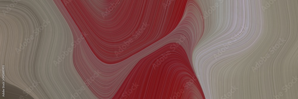 Poster abstract modern banner design with pastel brown, dark pink and dark gray colors. fluid curved lines with dynamic flowing waves and curves for poster or canvas