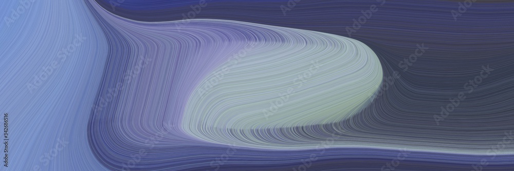 Poster abstract moving header with light slate gray, dark slate gray and dark slate blue colors. fluid curved lines with dynamic flowing waves and curves for poster or canvas