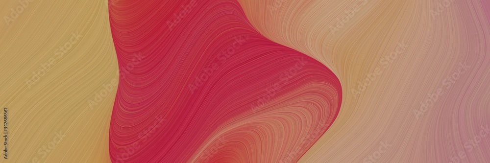 Aufkleber abstract surreal horizontal banner with rosy brown, firebrick and moderate red colors. fluid curved 