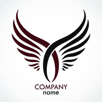 angel wings logo design