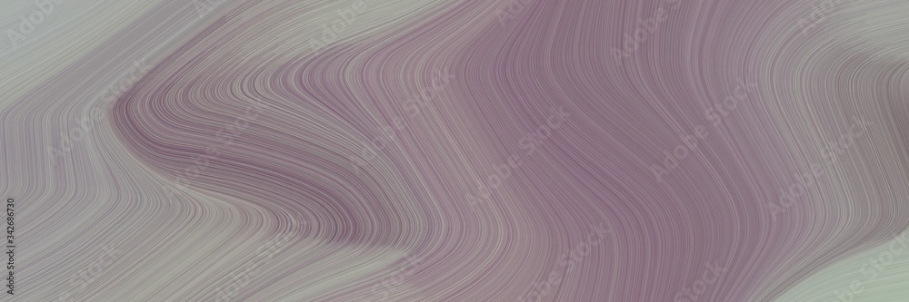 Poster abstract dynamic designed horizontal header with gray gray, dark gray and dim gray colors. fluid curved flowing waves and curves for poster or canvas