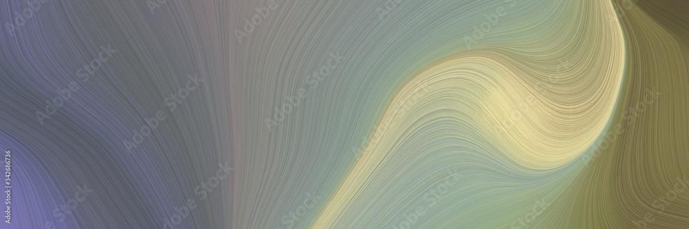 Poster abstract modern header with gray gray, tan and dark olive green colors. fluid curved lines with dynamic flowing waves and curves for poster or canvas