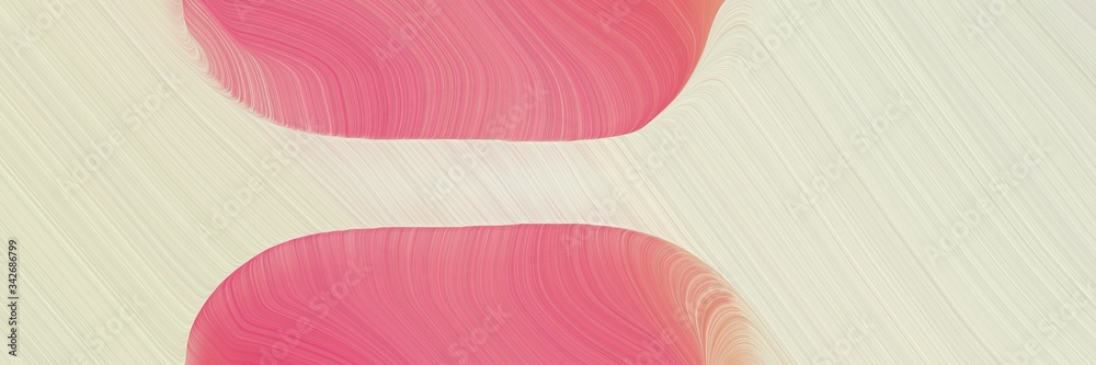 Poster abstract flowing horizontal banner with pale violet red, light gray and light coral colors. fluid cu
