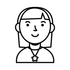 woman female with star necklace avatar