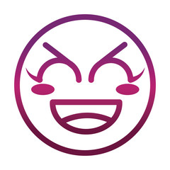 happy funny smiley emoticon face expression gradient style icon