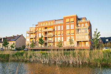 Residential apartments in cottage style in new housing estate "Triangel" in the town of Waddinxveen, Holland