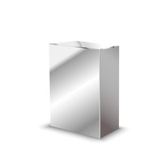 Blank glossy metal 3d prism on white