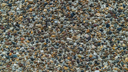 Texture of small multi-colored pebbles