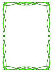 Rectangular Celtic green frame with a black stroke.