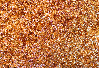 Golden silver glitter bokeh blurred abstract background overlay