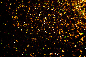 Golden glitter christmas shiny abstract background overlay