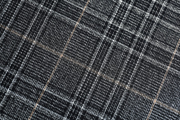 Fototapeta premium Texture of beautiful checkered fabric as background, closeup