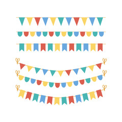 Obraz premium Colors flat style vector holiday flags