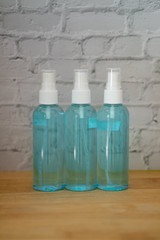 Three of small bottle of Alcohol spray