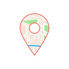 color pinpoint and map icon