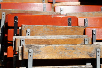 alte Stuhllehnen aus Holz, Deutschland, Europa