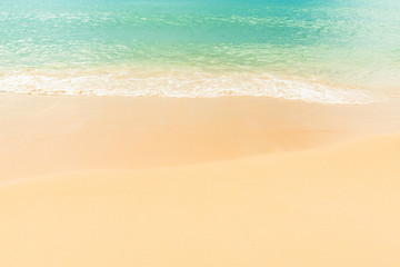 Fototapeta na wymiar Sand and ocean on tropical Beach at Phuket,Thailand