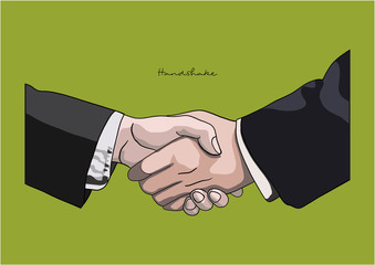 Vector Illustration of Handshake