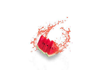 Fresh watermelon fruit isolated on white background