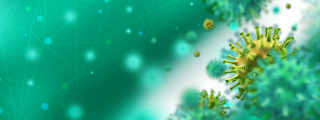 Fototapeta na wymiar virus cell neon background