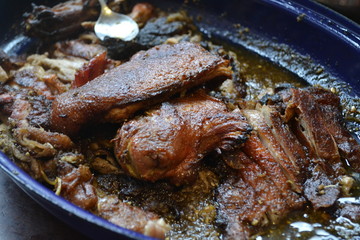 Coocked Duck meat