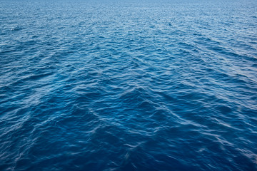 Deep blue aqua sea water surface in perespective texture background