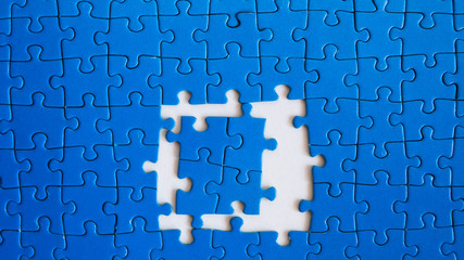 Business Teamwork Concept by Jigsaw Puzzle Pieces