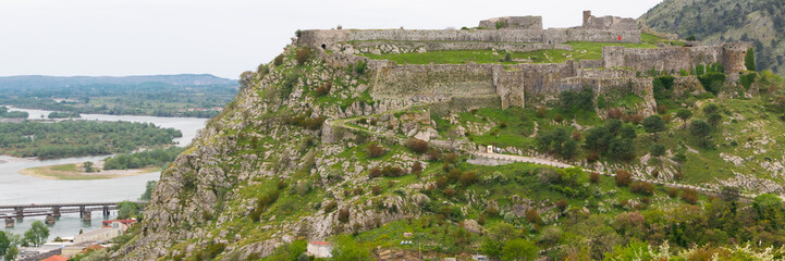 "Rozafa" castle in  Shkoder city, Albania. Exploring, traveling concept