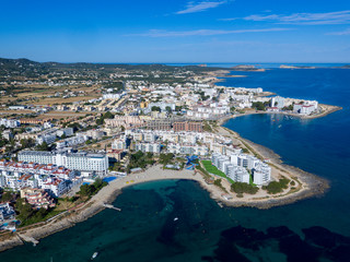 Naklejka premium Ibiza the white island of the Mediterranean