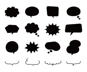 シンプルでかわいい吹き出し／素材／イラスト