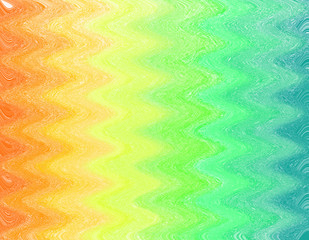 Zigzag wave blend gradient chock and watercolor with brushe as colorful pan tone mixed orange, yellow, green, turquoise, pink, red, blue, purple and violet colors. Hanppy funny party background using.