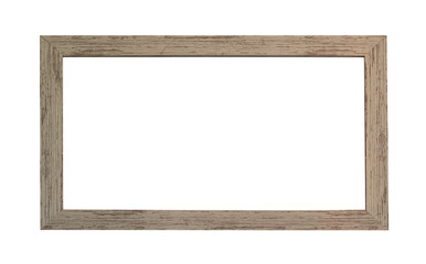 wood frame isolated on white background, This has clipping path.