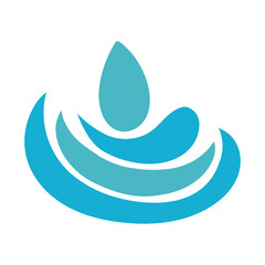 ocean water flat style icon