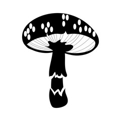 fungus plant silhouette style icon