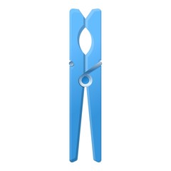 Plastic clothes pin icon. Cartoon of plastic clothes pin vector icon for web design isolated on white background