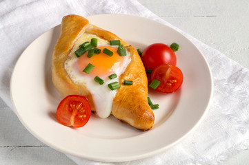 Adzharian khachapuri with egg