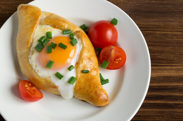 Adzharian khachapuri with egg