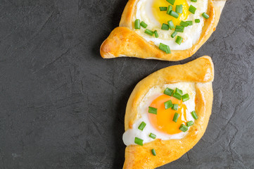 Adzharian khachapuri with egg