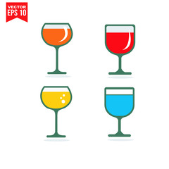 glass drinnking coctail Icon template black color editable. Umbrella Icon symbol Flat vector illustration for graphic and web design.