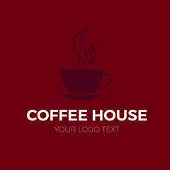 coffee house vector logo illustration