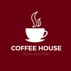 coffee house vector logo illustration
