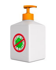antiseptic airbrush on white background. Isolated 3d illustration