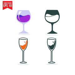 glass drinnking coctail Icon template black color editable. Umbrella Icon symbol Flat vector illustration for graphic and web design.
